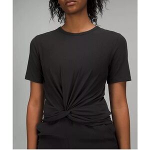 Lululemon Crescent Tee Black Knot Front Cropped